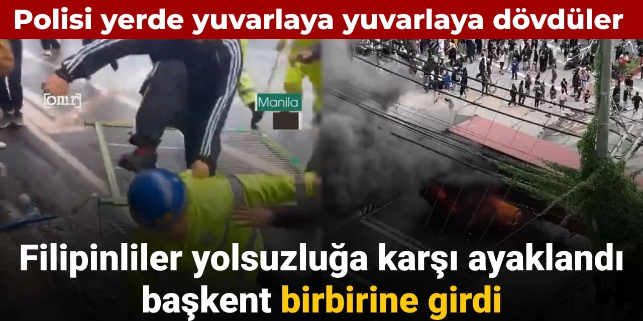 polisi yerde yuvarlaya yuvarlaya dovduler filipinlerde yolsuzluk protestolari baskenti karistirdi k8u3zl8M